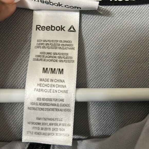 Reebok Gray Men’s Hoodie Performance Jacket(Size Medium) - Picture 9 of 9